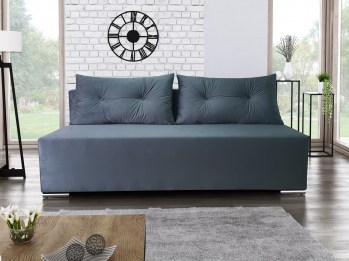 Sofa Dresden to nowość w naszej ofercie. Połączenie prostoty, funkcjonalności i pięknych materiałów. Dostępna w różnych materiałach. Powierzchnia spania 130x195cm